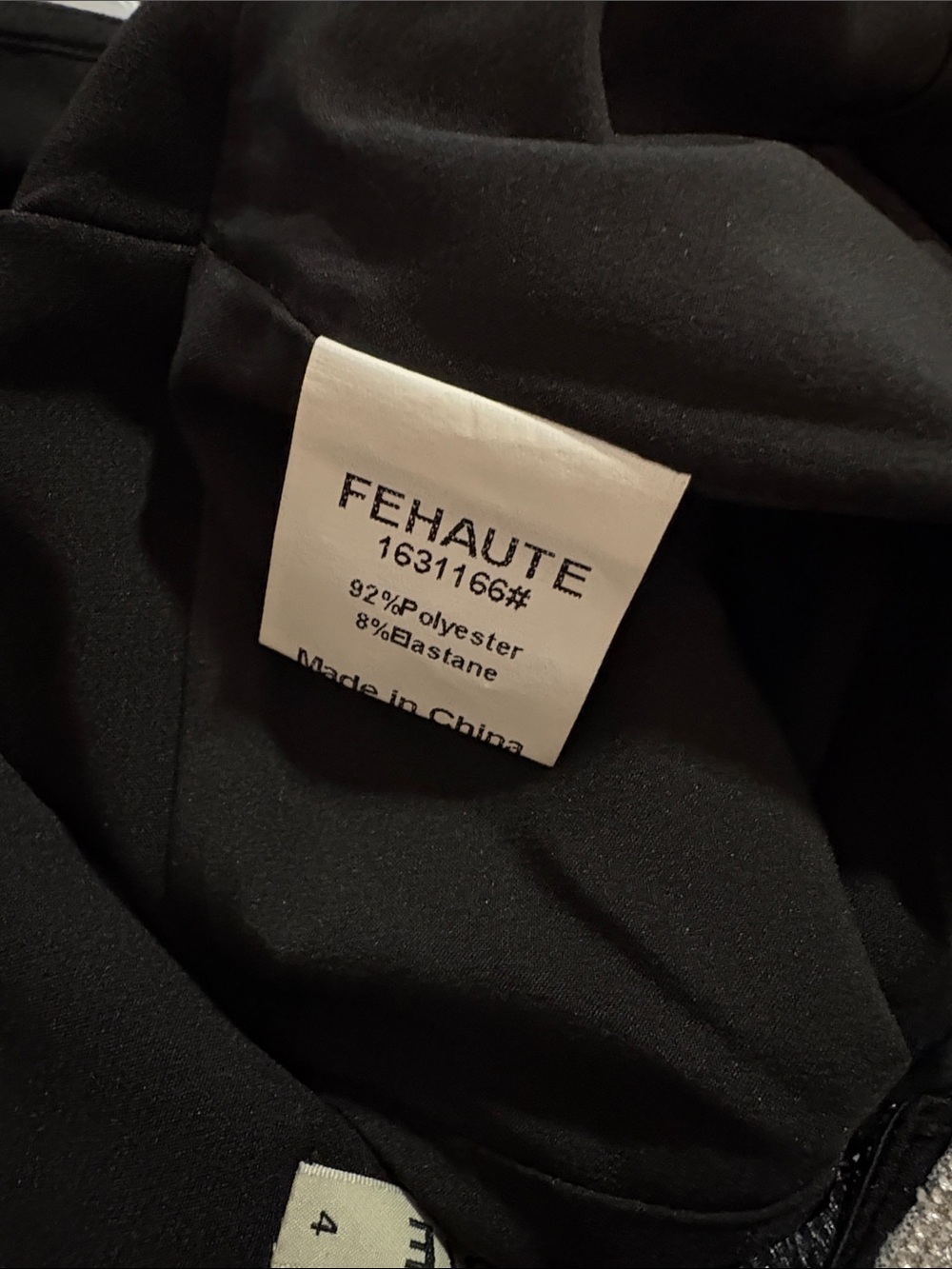 Fehaute Black Asymmetrical Rhinestone Wide Leg Jumpsuit SZ 4 NWT - Picture 5 of 6